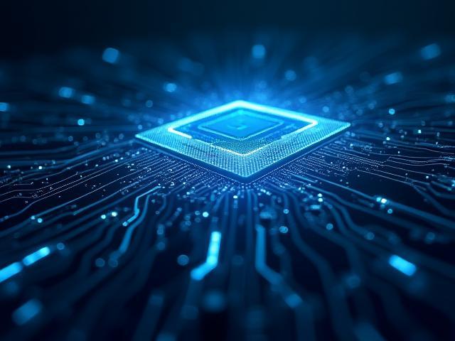 Ilustración futurista con conceptos de inteligencia artificial e innovación tecnológica